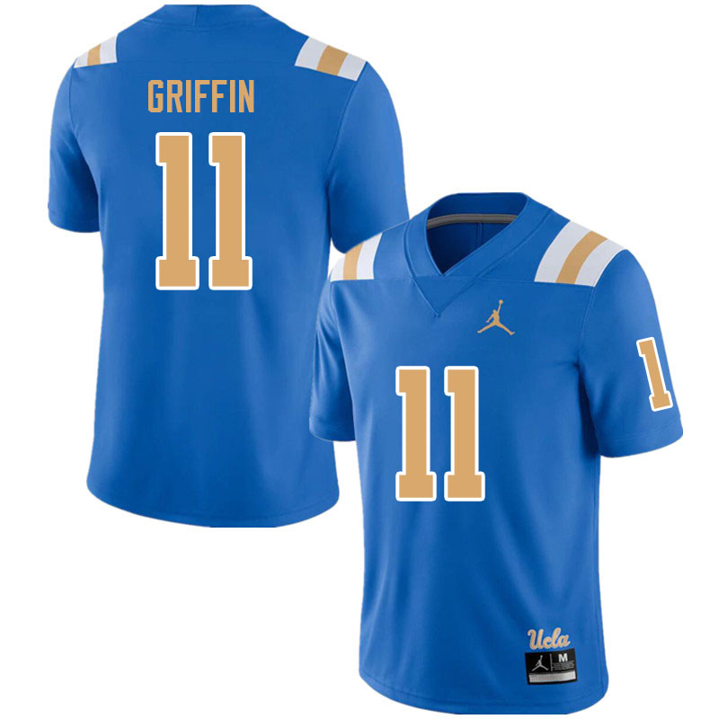 Jordan Brand Men #11 Chase Griffin UCLA Bruins College Football Jerseys Sale-Blue